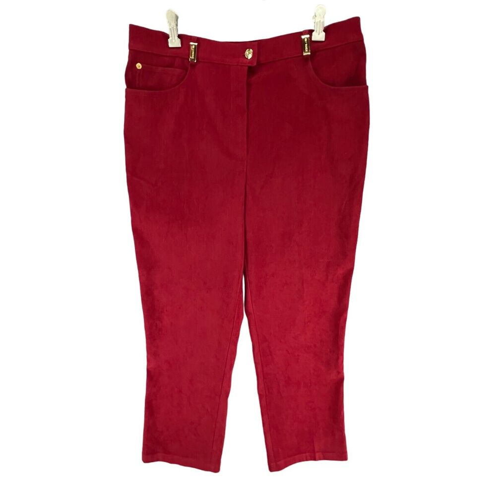 St. John Red Straight Leg Pants